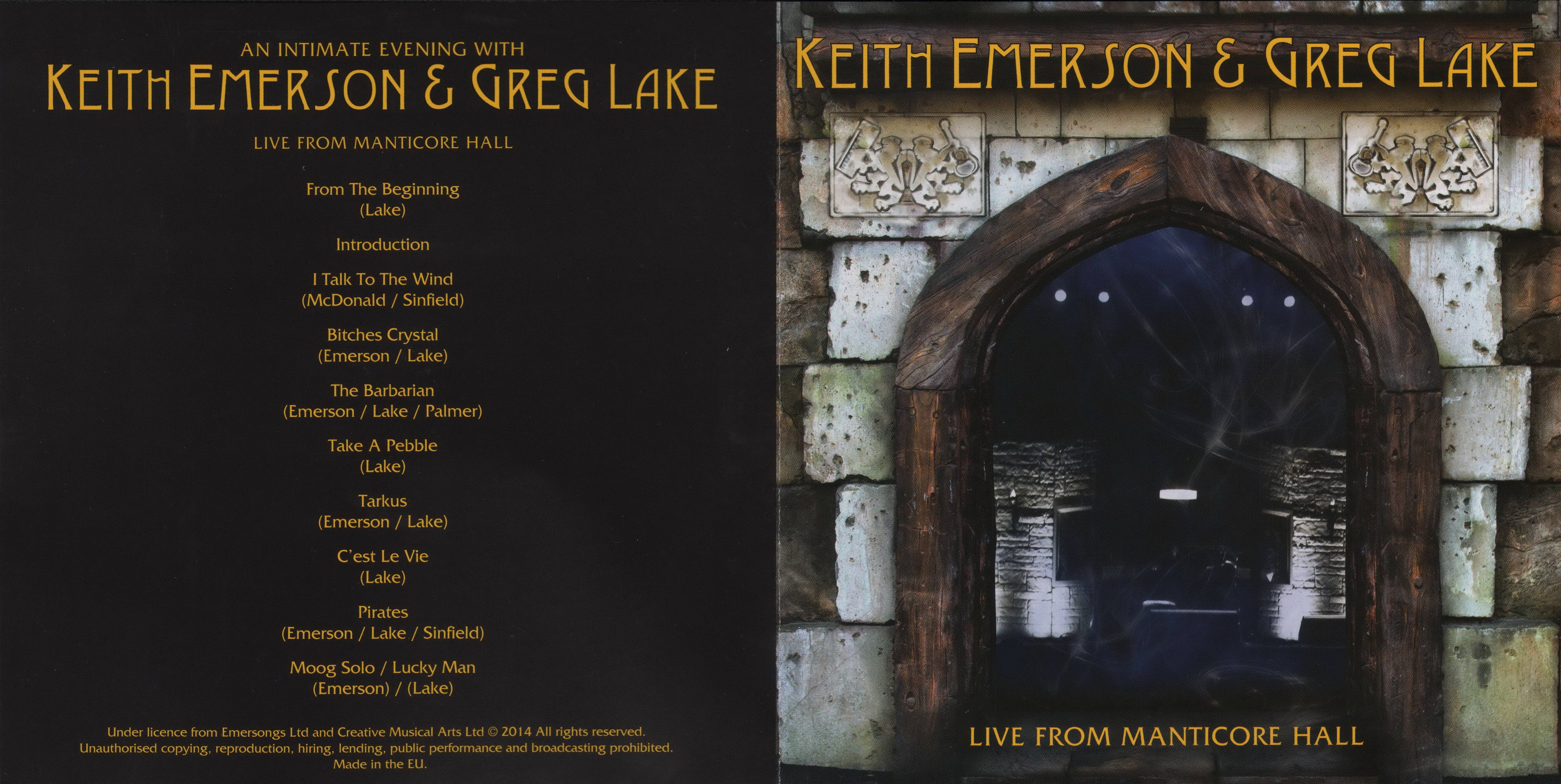 Emerson, Lake and Palmer Live From Manticore Hall : Front